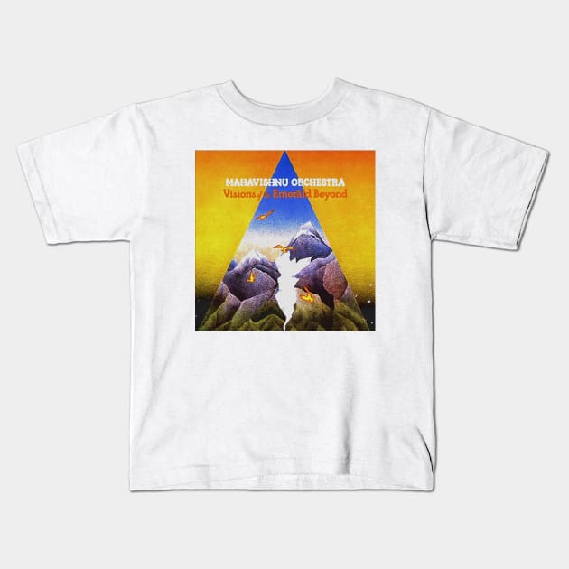 Mahavishnu Orchestra Visions Of The Emerald Album Cover Kids T-Shirt by Bone Perez